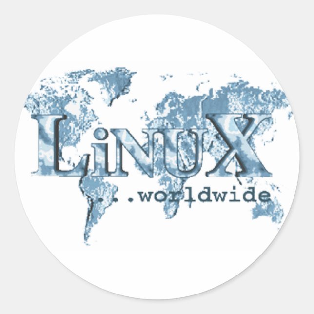 Linux Worldwide Classic Round Sticker (Front)