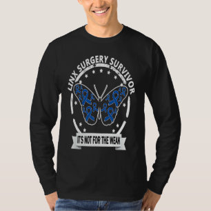 Linx Surgery Survivor blue ribbon butterfly awaren T-Shirt