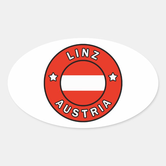 Linz Austria Oval Sticker (Front)