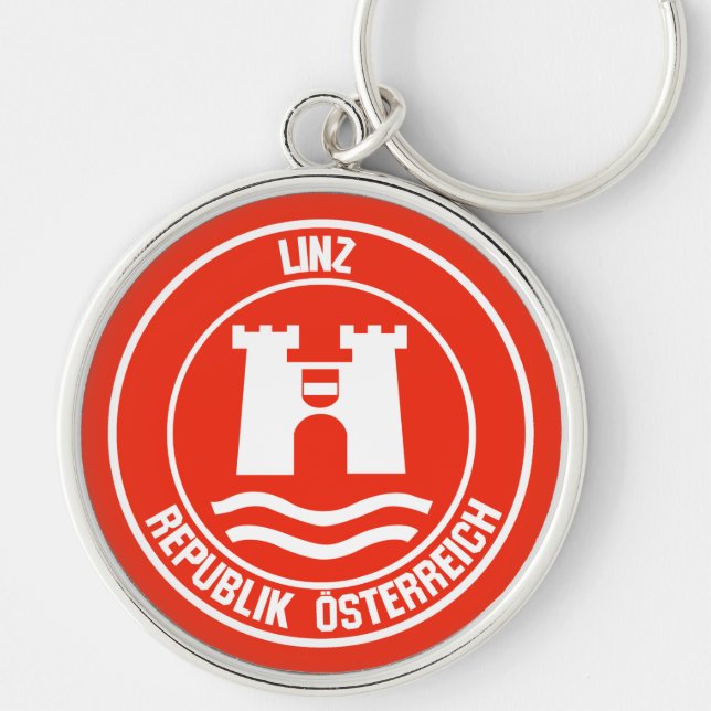 Linz Round Emblem Key Ring (Front)
