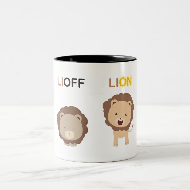 Lioff Lion Two-Tone Coffee Mug (Center)
