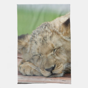 Lion 014 tea towel