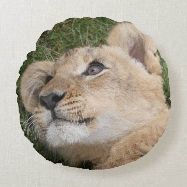 Lion 022 round cushion (Front)