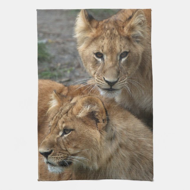 Lion 033 tea towel (Vertical)