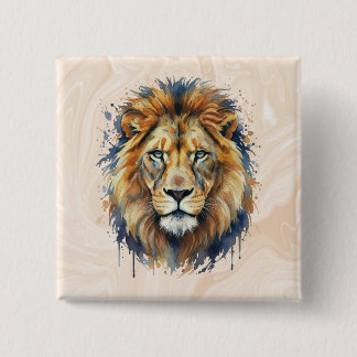 Lion 15 Cm Square Badge