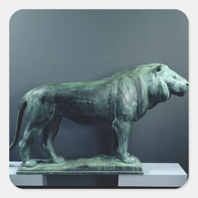 Lion, 1904 square sticker (Front)