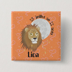 Lion 23 juillet au 22 août Boutons - Badges