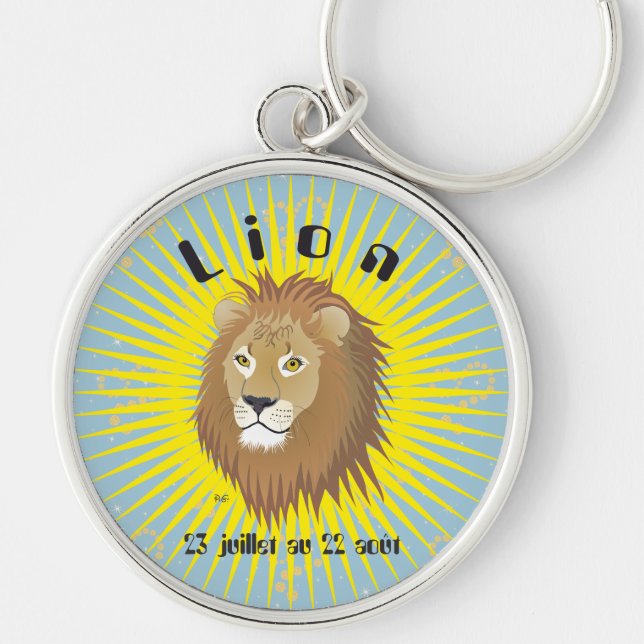 Lion 23 juillet au 22 août Porte-clés Key Ring (Front)