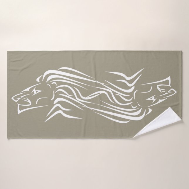 Lion 2 bath towel set (Bath Towel)