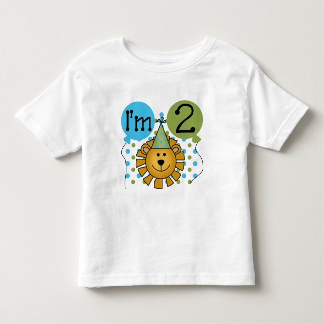 Lion 2nd Birthday T-shirts and Gifts (Front)