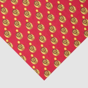 Lion 3 year old red tissue paper