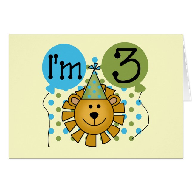 Lion 3rd Birthday T-shirts and Gifts (Front Horizontal)