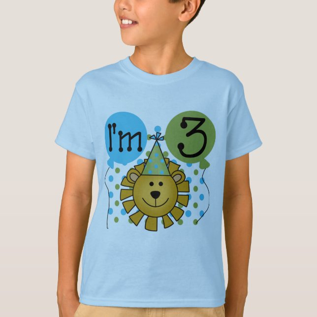 Lion 3rd Birthday T-shirts and Gifts (Front)