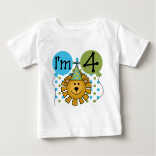 Lion 4th Birthday T-shirts and Gifts