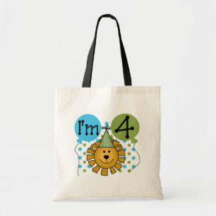 Lion 4th Birthday T-shirts and Gifts Tote Bag