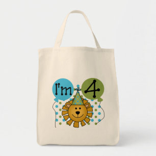 Lion 4th Birthday T-shirts and Gifts Tote Bag