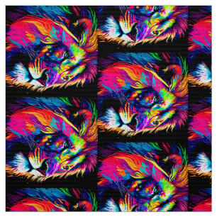 Lion Abstract Surface Pattern Fabric
