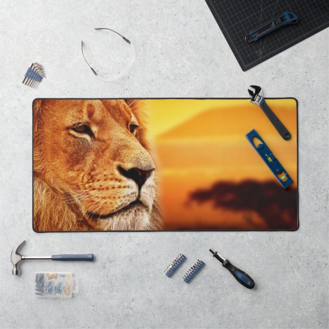 Lion African Day Desk Mat (Workstation)
