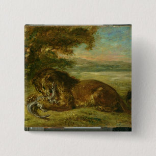 Lion and Alligator, 1863 15 Cm Square Badge
