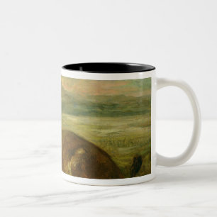 Lion and Alligator, 1863 Two-Tone Coffee Mug
