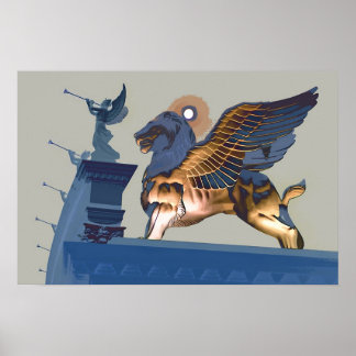 Lion and Angels Poster