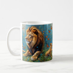 Lion And Cub Coffee Mug