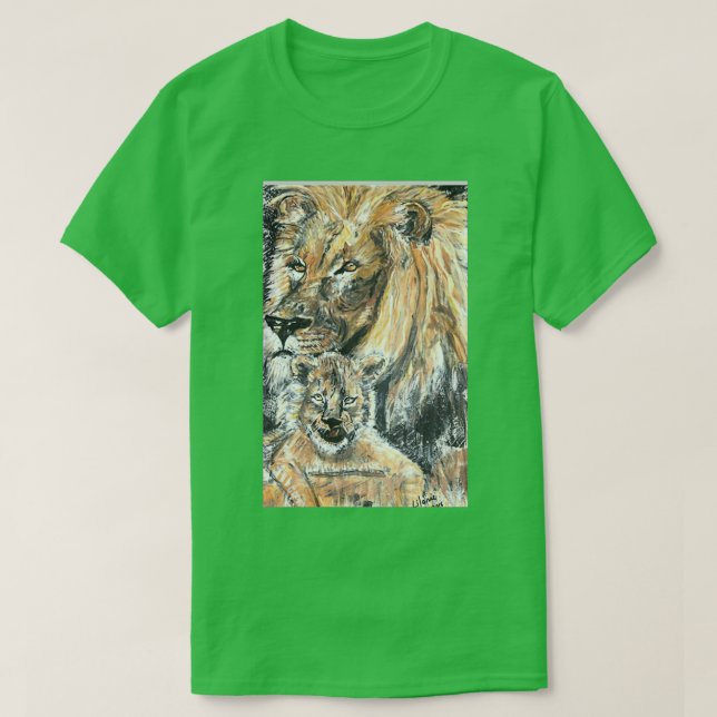 lion and cub Triblend T-Shirt (Design Front)