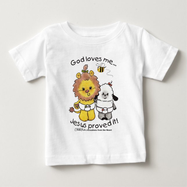 Lion and Lamb Babies Baby T-Shirt (Front)