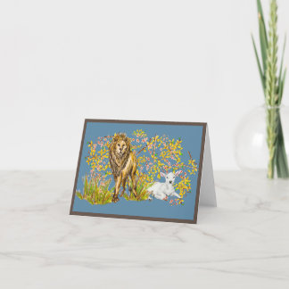 Lion and Lamb Card