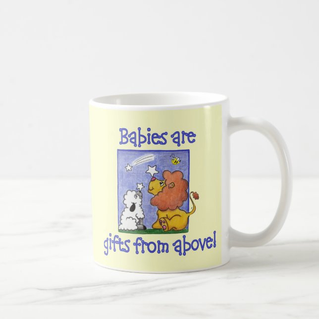 Lion and Lamb catch falling stars Coffee Mug (Right)
