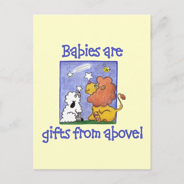 Lion and Lamb catch falling stars Postcard (Front)