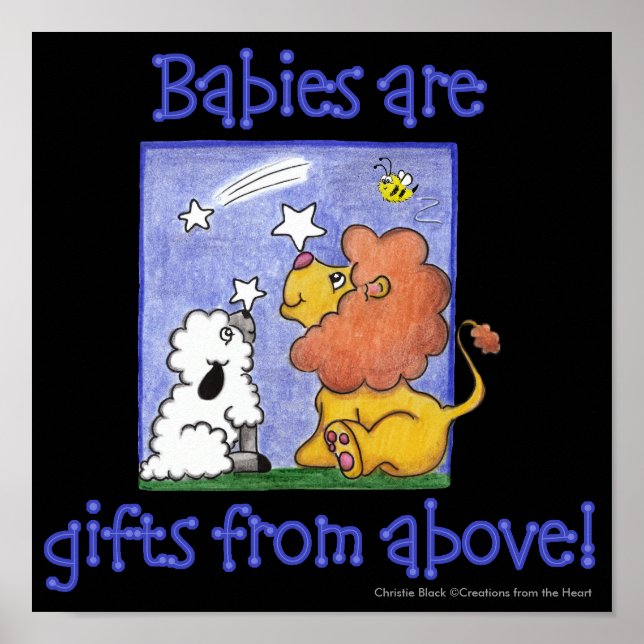 Lion and Lamb catch falling stars Poster (Front)