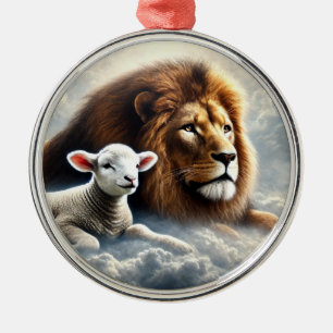 Lion and Lamb Christmas Ornament