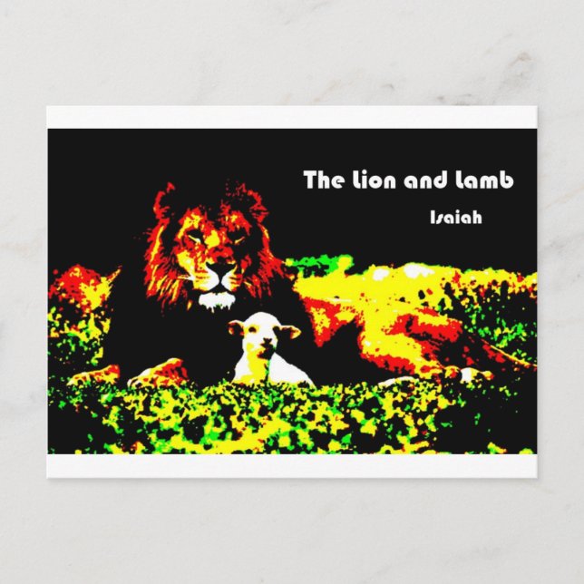 Lion and Lamb Colour Postcard (Front)