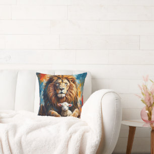 Lion and Lamb Cushion