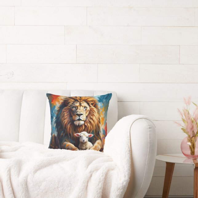 Lion and Lamb Cushion (Couch)