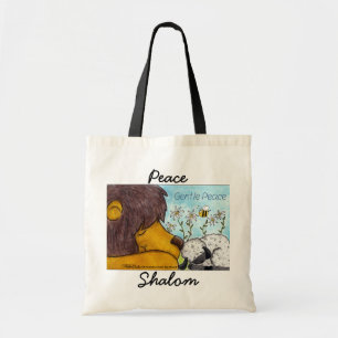 Lion and Lamb Gentle Peace Tote Bag