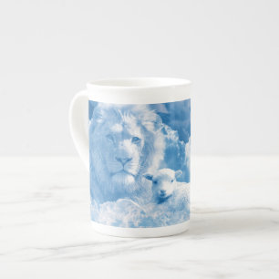 Lion and Lamb in the Clouds Bone China Mug