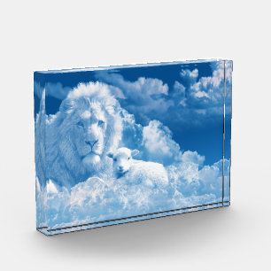 Lion and Lamb in the Clouds Photo Block