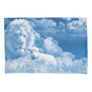Lion and Lamb in the Clouds Pillowcase
