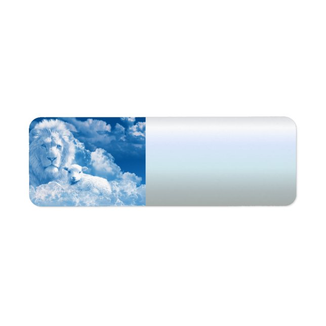 Lion and Lamb in the Clouds Return Address Label (Front)