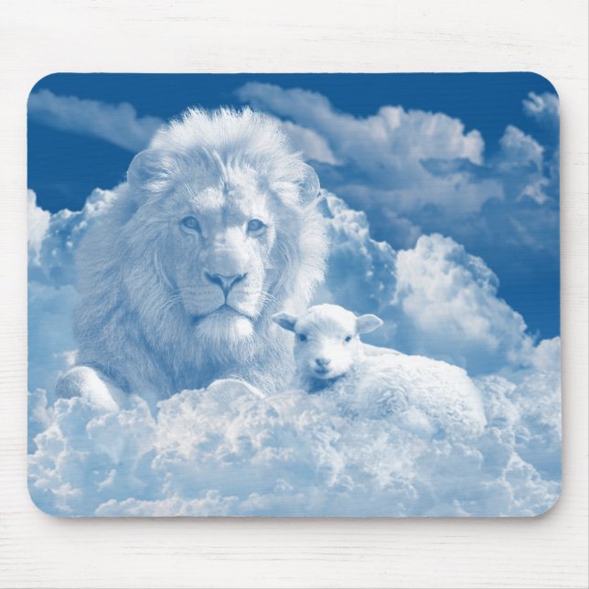 Lion and Lamb Mouse Pad (Front)