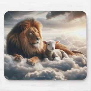 Lion and Lamb Mouse Pad