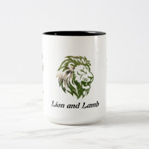 Lion and Lamb mug design