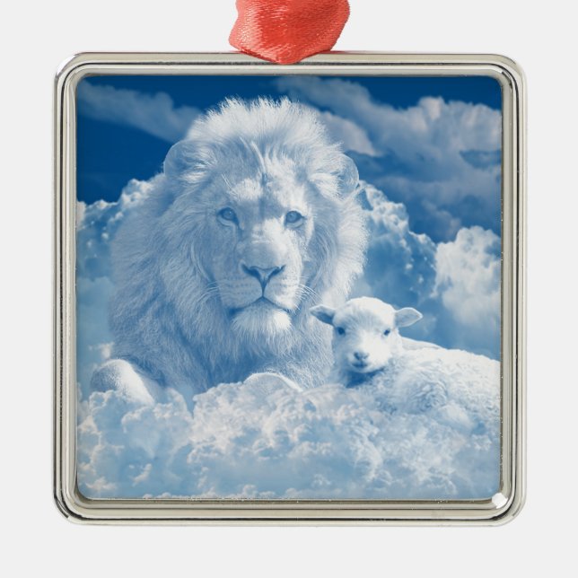 Lion and Lamb Ornament (Front)