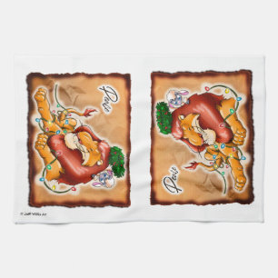 LION AND LAMB PEACE by Jeff Willis Art Tea Towel