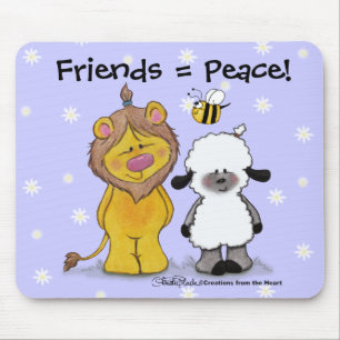 Lion and Lamb Peace Friends Mouse Pad