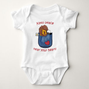 Lion and Lamb pocket pals Baby Bodysuit