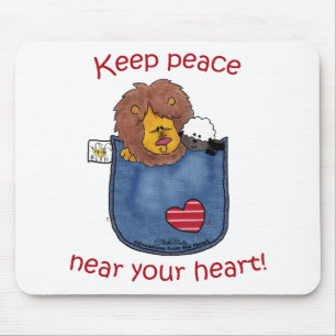 Lion and Lamb pocket pals Mouse Pad