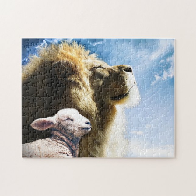 Lion and Lamb Puzzle (Horizontal)